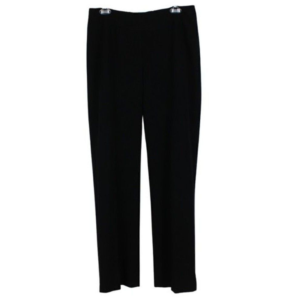 Ankle Trouser Pants Slits Back Zipper Vanishing Waist Black Women's Size 10